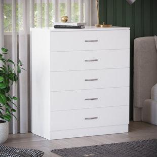 White five drawer chest of outlet drawers